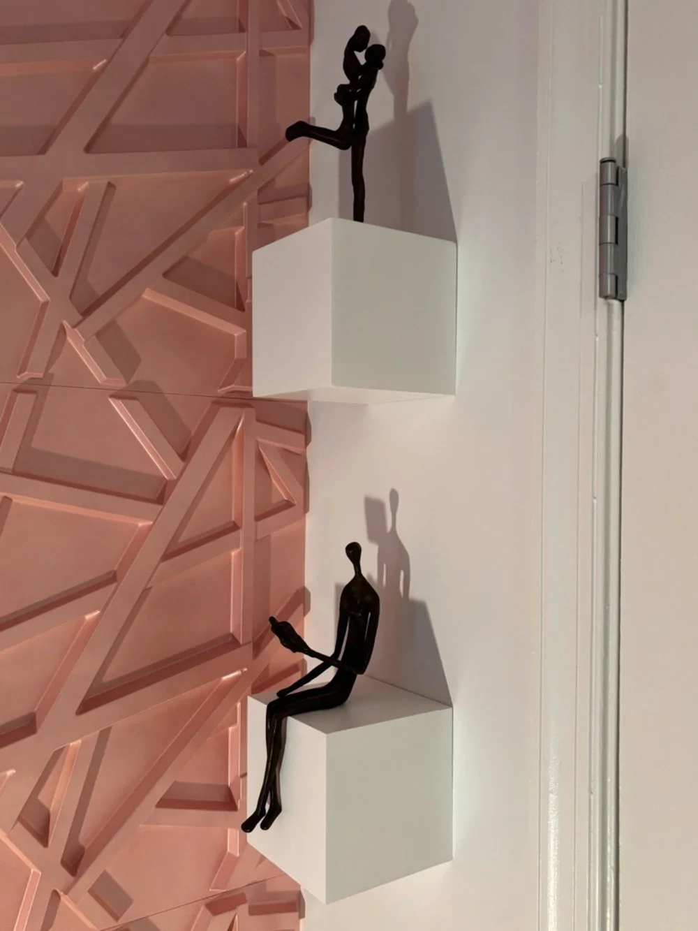 NIB Set of 2 White Floating Wall Cubes $65 - Never Opened!